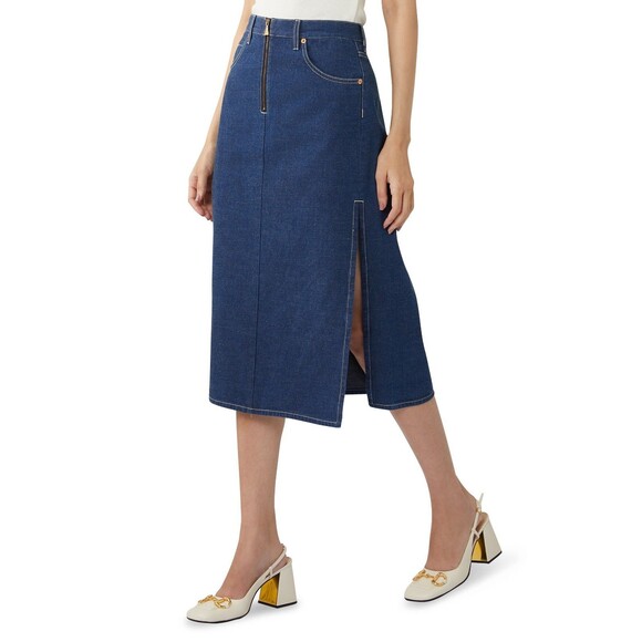 Gucci Dresses & Skirts - GUCCI Denim Midi Skirt, IT 36 (fits XXS to S), NWT